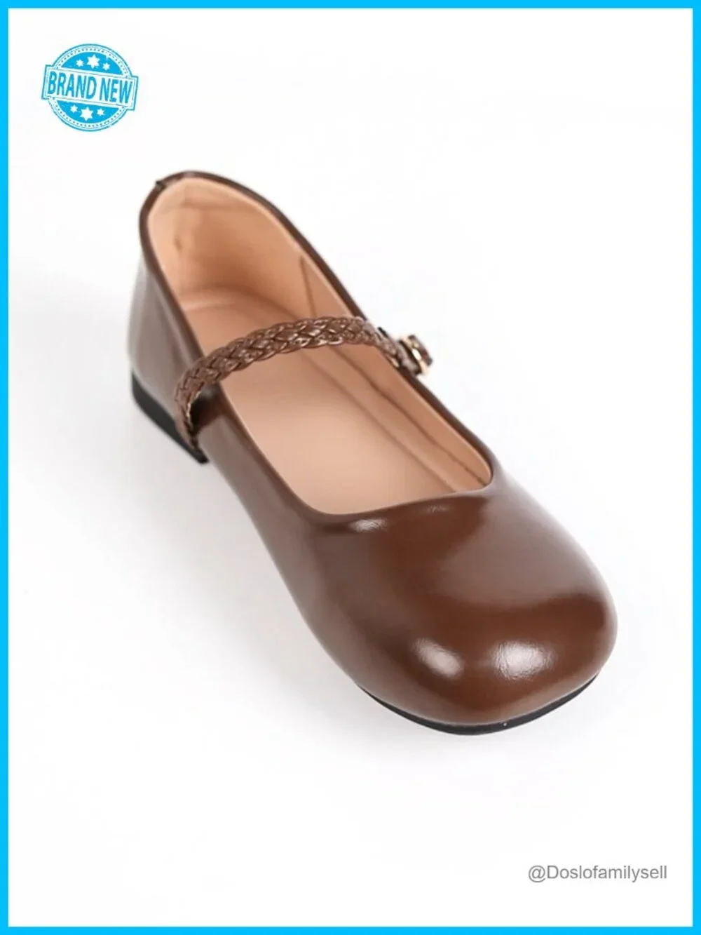 Mary Jane Flats Women Dress Ballet Shoes PU Adjustable Strap Work Casual